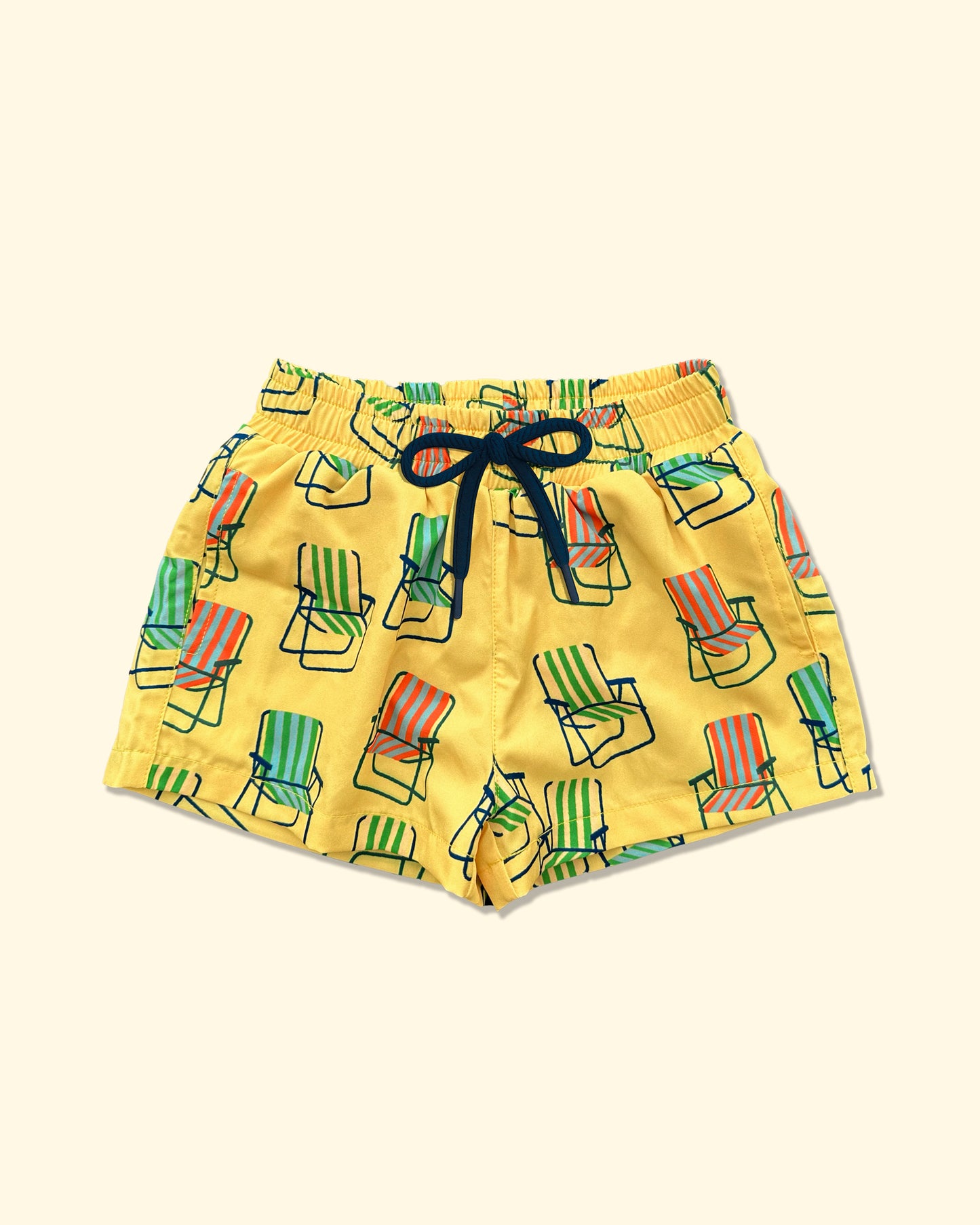Retro Beach Chair Swim Trunks
