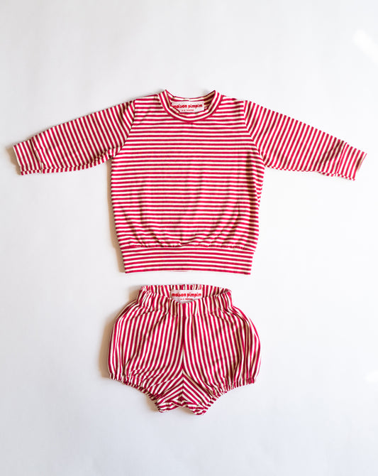 Peppermint Stripe Bloomer Set